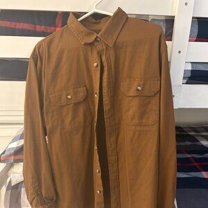 Mens Large Wranglers brown button down